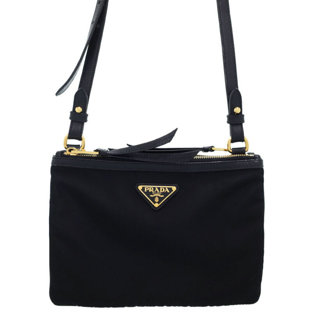Prada saffiano Black Tessuto leather Crossbody messenger bag - Picture 2 of 9